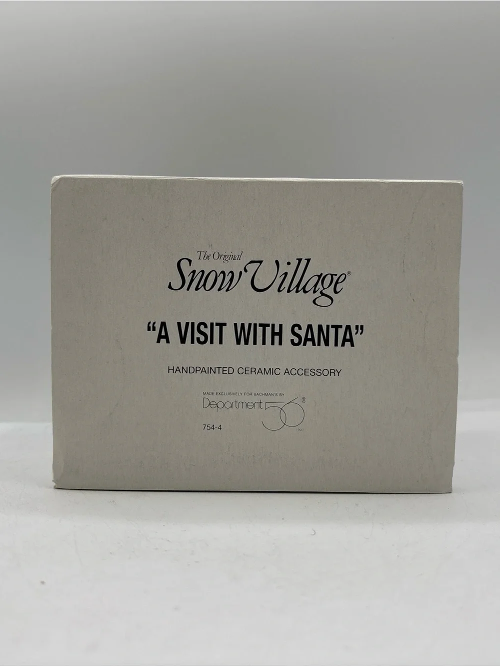 Department 56 1995 Vintage Original Snow Village A Visit With Santa 7544 Retired